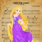Digital files, Tangled Set 3 print, Rapunzel poster watercolor nursery room home decor, room walls