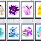 Digital files, Pokemon Anime Set print, poster watercolor nursery room home decor, room walls