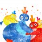 Digital files, Twirlywoos Baby Set 3 print, poster watercolor nursery room home decor, room walls