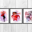 Digital files, Scarlet Witch Superheroes Marvel Set print, poster watercolor nursery room home decor