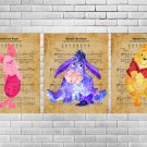 Digital files, Winnie the Pooh Disney Set print, poster watercolor nursery room home decor,