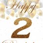 Digital files, Happy birthday, number 2 Set print, poster watercolor nursery room home decor