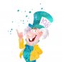 Digital files, Alice In Wonderland Disney Mad Hatter print, poster watercolor nursery room decor
