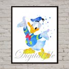 Digital files, Donald Duck Disney print, baby poster watercolor nursery room home decor