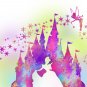 Digital files, Cinderella Castle Disney Set print, poster watercolor nursery room home decor