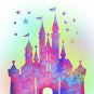 Digital files, Cinderella Castle Disney Set print, poster watercolor nursery room home decor