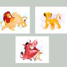 Digital files, Lion King Simba Disney print, baby poster watercolor nursery room home decor