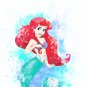 Digital files, Little Mermaid Ariel Disney Set print, poster watercolor nursery room home decor