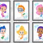 Digital files, Bubble guppies Disney Set print, poster watercolor nursery room home decor