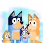 Digital files, Bluey Set print, Bluey Heeler poster, Bandit Heeler watercolor nursery room decor