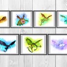 Digital files, How to Train Your Dragon Disney Set print, poster watercolor nursery room home decor
