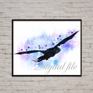 Digital files, How to Train Your Dragon Disney Set print, poster watercolor nursery room home decor