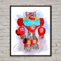 Digital files, Transformers: Rescue Bots 6 Set print, poster watercolor nursery room home decor