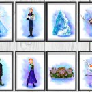 Digital files, Frozen Anna Elsa Disney Set print, poster watercolor nursery room home decor