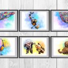 Digital files, Up Set print, Carl Fredricksen Ellie poster watercolor nursery room decor