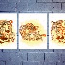 Digital files, Leopard Animals Set print, poster watercolor nursery room home decor