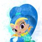 Digital files, Shimmer and Shine Set print, poster watercolor nursery room home decor,