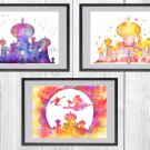 Digital files, Disney Agroba Aladdin Set print, poster watercolor nursery room home decor