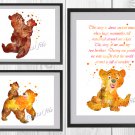Digital files, Brother Bear Disney Set print, poster watercolor nursery room home decor