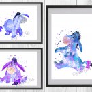 Digital files, Eeyore Winnie the Pooh Disney Set print, poster watercolor nursery room home decor