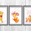Digital files, Piglet Winnie the Pooh Disney Set print, poster watercolor nursery room home decor