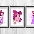 Digital files, Hercules Megara Disney Set print, poster watercolor nursery room home decor