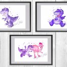 Digital files, Land Before Time Chomper Disney Set print, poster watercolor nursery room home decor