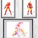 Digital files, Iron Man Superhero Set print, poster watercolor nursery room home decor
