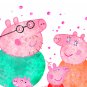 Digital files, Peppa Pig Set print, baby poster watercolor nursery room home decor