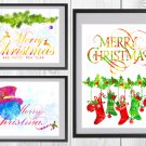 Digital files, New Year, Merry Christmas print, poster watercolor nursery room decor