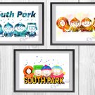 Digital files, South Park print, baby poster watercolor nursery room home decor