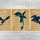 Digital files, How to Train Your Dragon Disney Set print, poster watercolor nursery room home decor