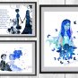 Digital files, Corpse Bride print, baby poster watercolor nursery room home decor