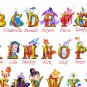 Digital files, Disney Alphabet print, poster watercolor nursery room home decor