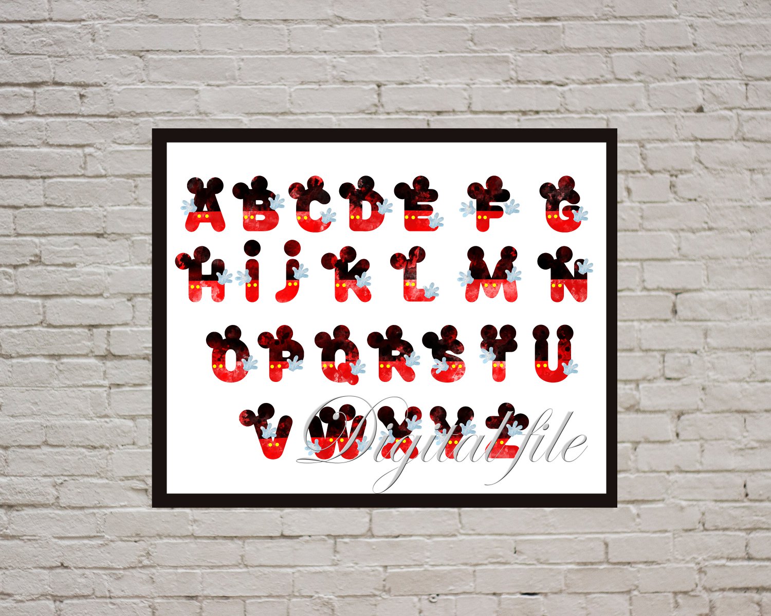 Disney Alphabet Print Disney Alphabet Print