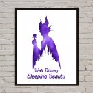 Digital file, Maleficent Disney print, baby poster watercolor nursery room home decor