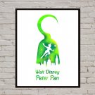 Digital file, Peter Pan Disney print, baby poster watercolor nursery room home decor