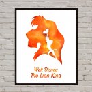 Digital file, Lion King Disney print, baby poster watercolor nursery room home decor
