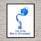 Digital file, Alice In Wonderland Disney print, baby poster watercolor nursery room home decor