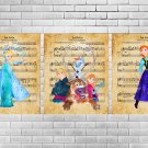 Digital files, Frozen Anna Elsa Disney Set print, poster watercolor nursery room home decor