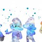 Digital files, The Smurfs Set print, poster watercolor nursery room decor