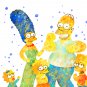 Digital files, Simpsons Set print, poster watercolor nursery room decor