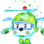 Digital files, Robocar Poli Set print, poster watercolor nursery room home decor