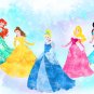 Digital files, Princess Disney print, baby Arielle Belle poster watercolor nursery room home decor