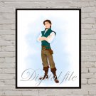 Digital files, Tangled print, Rapunzel Flynn Rider poster watercolor nursery room home decor