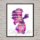 Digital file, Lilo & Stitch Disney print, baby poster watercolor nursery room home decor