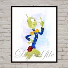 Digital file, Lilo & Stitch Wendy Pleakley Disney print, baby poster watercolor nursery room decor