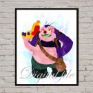 Digital file, Lilo & Stitch Jumba Jookiba Disney print, baby poster watercolor nursery room decor