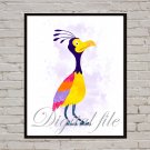 Digital files, Up print, Kevin baby poster watercolor nursery room wall decor