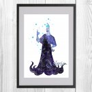 Digital file, Disney Hercules Hades print, poster watercolor nursery room home decor